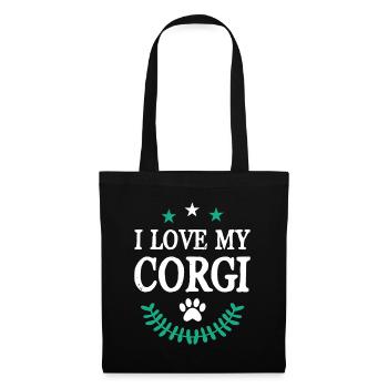 I Love my Corgi - Tote Bag - black - Front