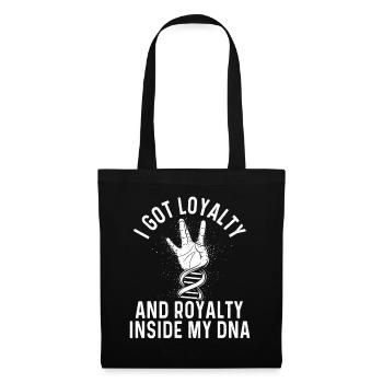 La royauté de la loyauté dans mon ADN Hip Hop Culture lyrique - Sac en tissu - noir - Devant