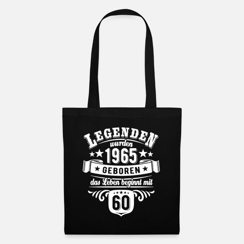 Legenden wurden 1965 geboren - 60. Geburtstag - Stoffbeutel - Schwarz
