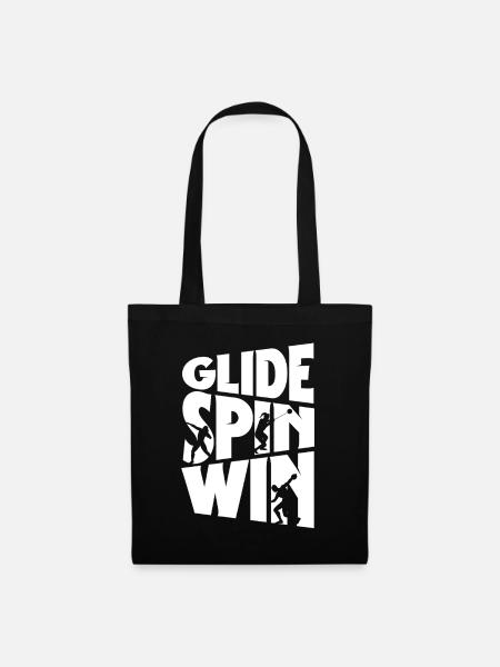 Kugelstoßen Kugelstoß Kugelstoßer Glide Spin Win - Stoffbeutel - Schwarz