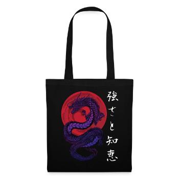 Japan Japanese Dragon Vintage Anime - Tote Bag - black - Front
