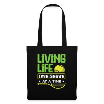 Tennis Player Life Life One Serve - Tote Bag - black - Front