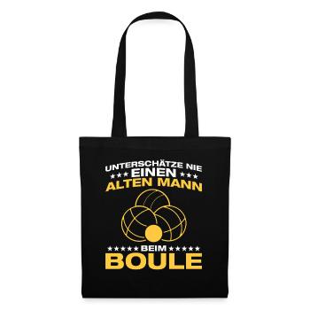 Jouer à la pétanque Papi Joueur de pétanque - Sac en tissu - noir - Devant