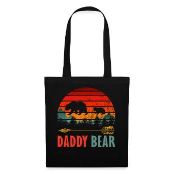Daddy Bear Wild Forest Sunset Design - Tote Bag - black - Front