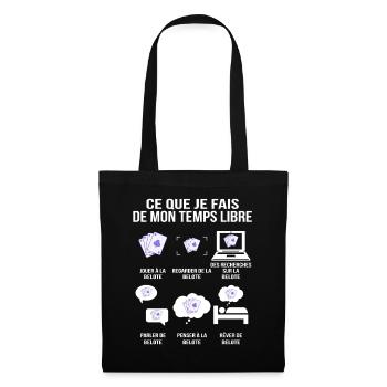 What I do in my free time Belote player - Tote Bag - black - Front