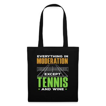 Tennis and Wine for Tennis Players - Tote Bag - black - Front