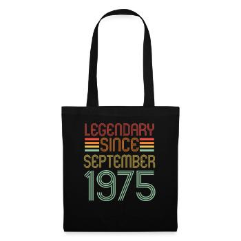 Légendaire depuis septembre 1975 Cadeau d'anniversaire - Sac en tissu - noir - Devant