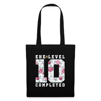 10e anniversaire de mariage - Sac en tissu - noir - Devant