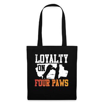 Alabai Hund Loyalty on Four Paws - Stoffbeutel - Schwarz - Vorne