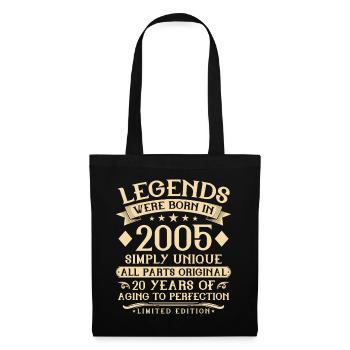 20th birthday born in 2005 - 20 years - Tote Bag - black - Front