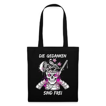 Warrior Skull Samurai - Tote Bag - black - Front