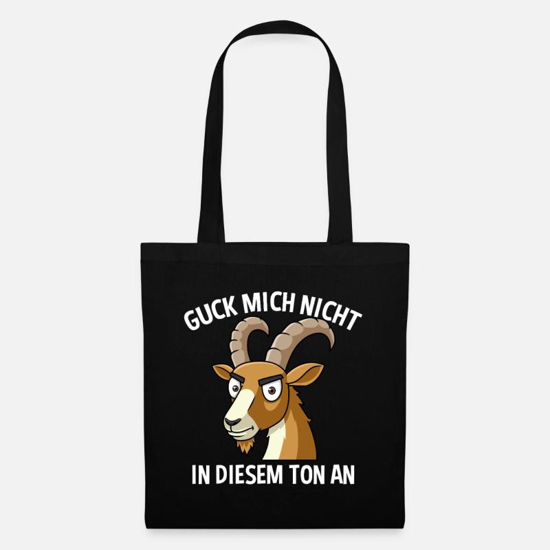 Guck Mich Nicht In Diesem Ton An Steinbock - Stoffbeutel - Schwarz