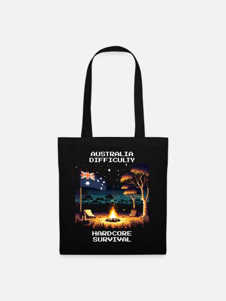 Australien: Hardcore-Survival | Outback - Stoffbeutel - Schwarz