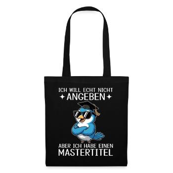 Master complété - Intitulé du Master - Sac en tissu - noir - Devant