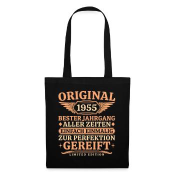 Millésime original de 1955 - Millésime 70e anniversaire - Sac en tissu - noir - Devant