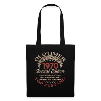 55th birthday gift vintage car September 1970 - Tote Bag - black - Front