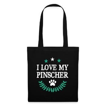 J’adore mon Pinscher - Sac en tissu - noir - Devant