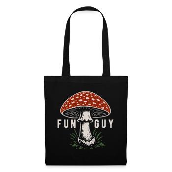 Amanite tue-mouches - Champignons - Proverbe - Sac en tissu - noir - Devant
