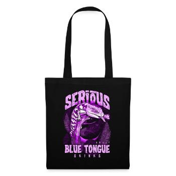 Gardien de reptiles sérieux au sujet des scinques à langue bleue - Sac en tissu - noir - Devant