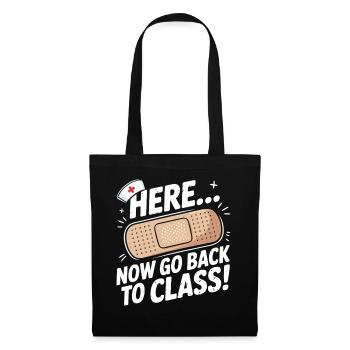 Humorous school hat motif for the start of school - Tote Bag - black - Front