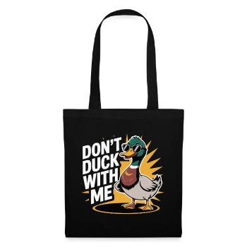 Illustration humoristique de canard avec des lunettes de soleil - Sac en tissu - noir - Devant