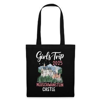Girls Trip 2025 Neuschwanstein Castle - Stoffbeutel - Schwarz - Vorne