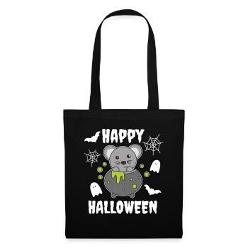 Mouse Happy Halloween Witch's Cauldron Bat - Tote Bag - black - Front