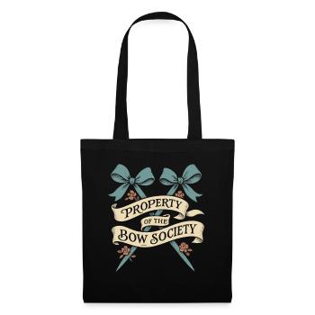 Coquette Aesthetic Bow Pattern Girly Pastel - Tote Bag - black - Front