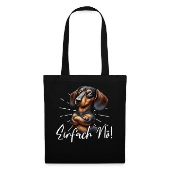 Just Nope Dachshund Dachshund Wire-haired Dachshund - Tote Bag - black - Front