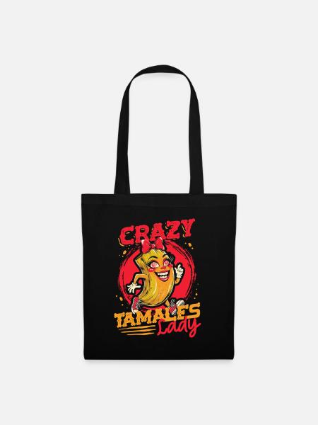 Tamale Crazy Tamales Lady - Stoffbeutel - Schwarz