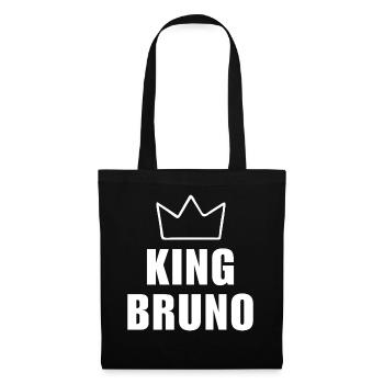 King Bruno Crown Shirt – Name beginnt mit B - Stoffbeutel - Schwarz - Vorne