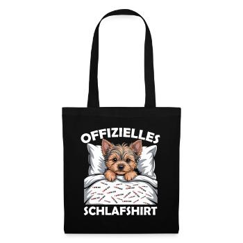 Chemise de nuit officielle du Yorkshire Terrier - Sac en tissu - noir - Devant