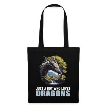 Dragon Dragon - Sac en tissu - noir - Devant
