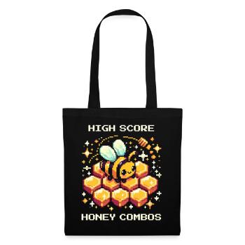Highscore – Honig-Kombos | Bienen & Imker - Stoffbeutel - Schwarz - Vorne