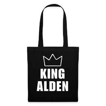 King Alden Crown Shirt – Name Starting with A - Tote Bag - black - Front