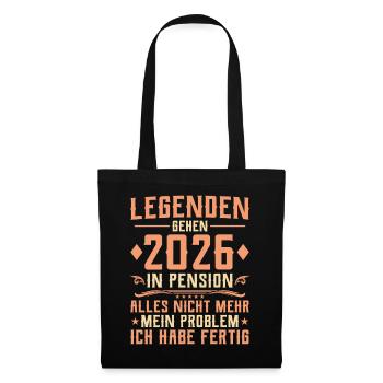 Legends retire in 2026 - Farewell colleague - Tote Bag - black - Front