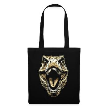T-Rex Tyrannosaurus Rex Dino Papa Dinosaure - Sac en tissu - noir - Devant
