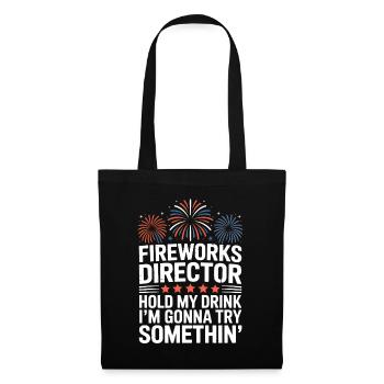 Directeur de feux d’artifice Funny Hold My Drink 4 juillet - Sac en tissu - noir - Devant