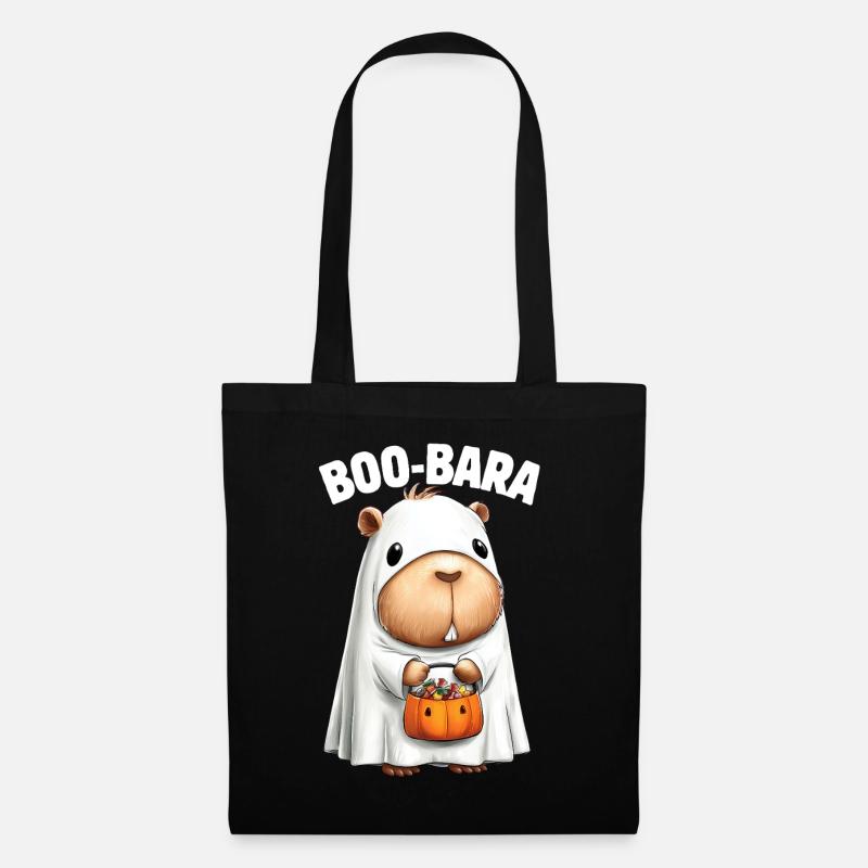 Capybara Wasserschwein im Halloween Kostüm - Stoffbeutel - Schwarz