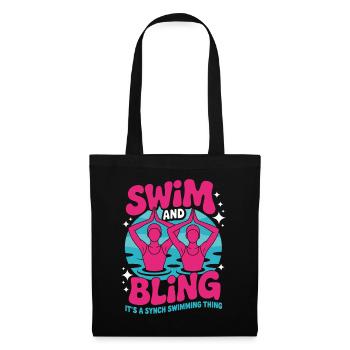 Synchronschwimmen Kunstschwimmen Wassersport - Stoffbeutel - Schwarz - Vorne