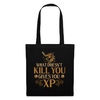 Ce qui ne vous tue pas vous donne de l’humour de joueur de RPG XP - Sac en tissu - noir - Devant