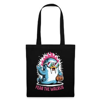 Walrus Punk Rocker Halloween - Tote Bag - black - Front