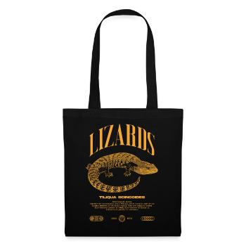 Blue Tongue Skink Reptile Keeper Streetwear - Stoffbeutel - Schwarz - Vorne