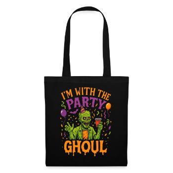 Ich bin mit dem Party-Ghoul, Halloween-Gruppenoutfit - Stoffbeutel - Schwarz - Vorne