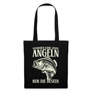 Anyone can study fishing only the best - Tote Bag - black - Front