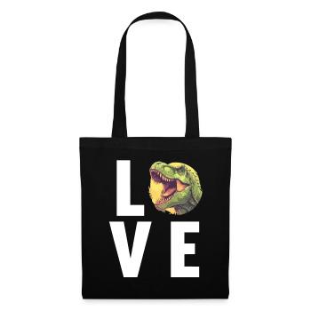 Dino Dinosaure Dinosaure - Sac en tissu - noir - Devant