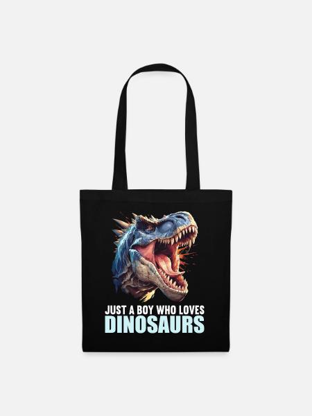Dino Saurier Dinosaurier - Stoffbeutel - Schwarz