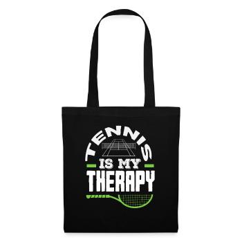 Tennis Is My Therapy For Tennis Players - Tote Bag - black - Front