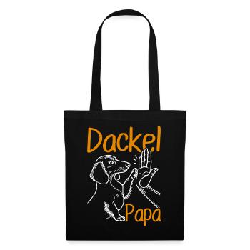 Dachshund Dad Dog Motif Funny Father's Day Teckel - Tote Bag - black - Front