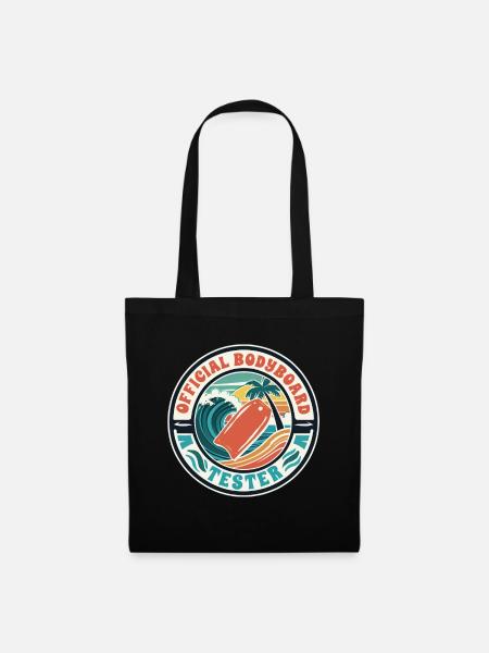 Bodyboarding Bodyboarder Official Bodyboard Tester - Stoffbeutel - Schwarz